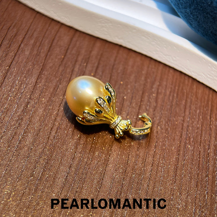 [Designer's Choice] South Sea Golden Baroque Pearl All-purpose S925 Clasp Pendant
