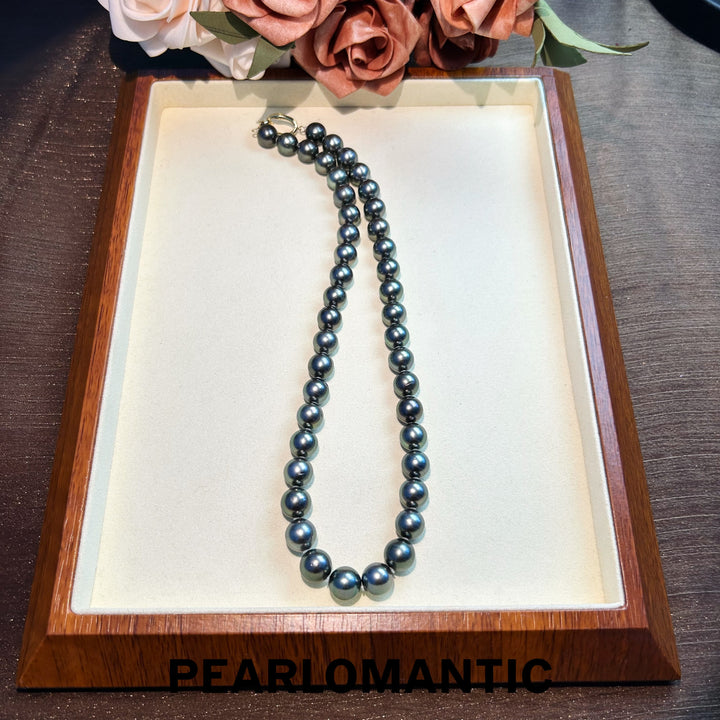 [Fine Jewelry] Tahitian Black Pearl 9-10.5mm Classic Necklace Greenish Overtone