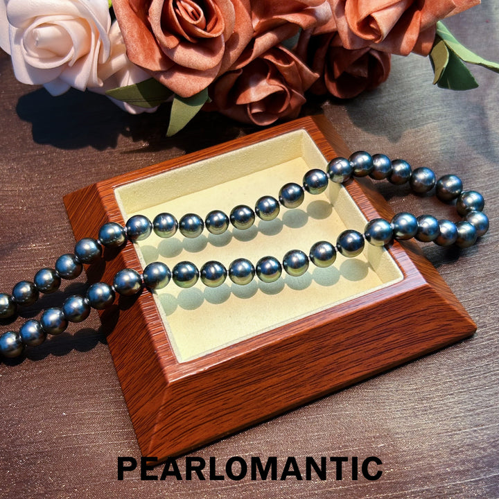 [Fine Jewelry] Tahitian Black Pearl 9-10.5mm Classic Necklace Greenish Overtone