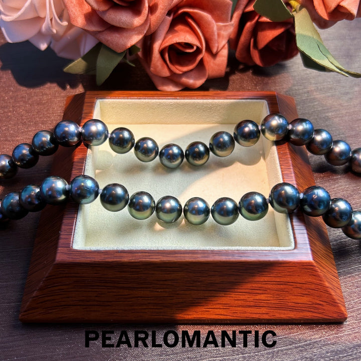 [Fine Jewelry] Tahitian Black Pearl 10.5-12.5mm Classic Necklace Greenish Overtone
