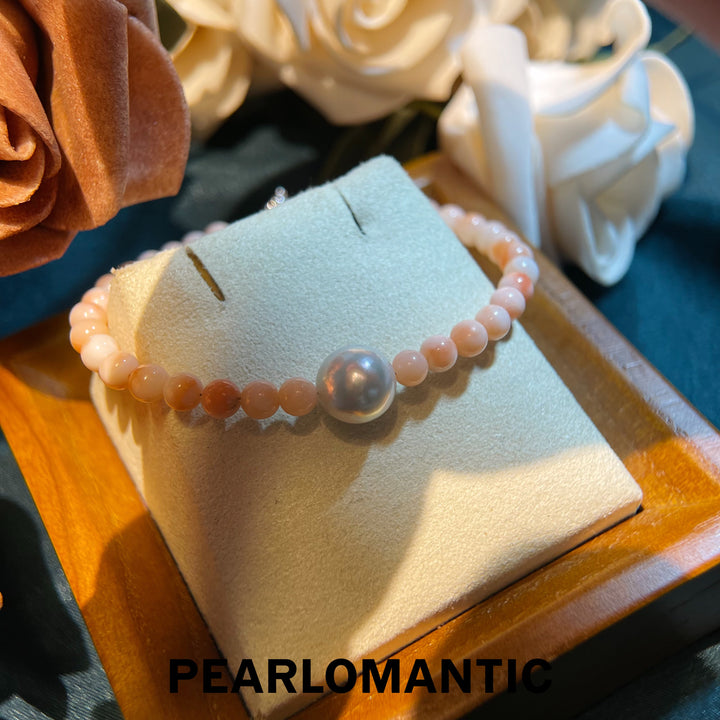[Designer's Choice] Pink Coral Angel Skin & Akoya Blush Tide Bracelets w/ S925 Silver