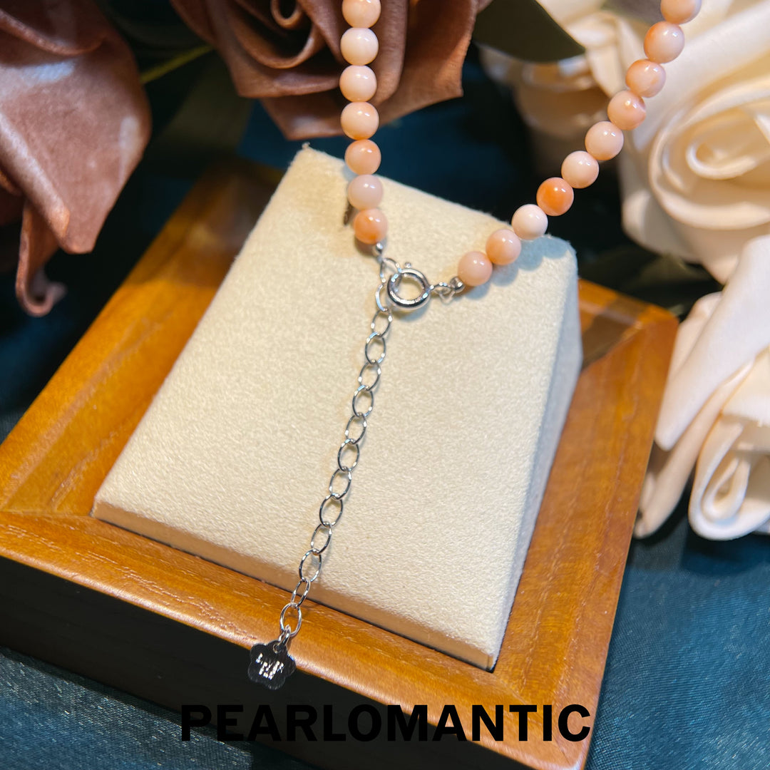 [Designer's Choice] Pink Coral Angel Skin & Akoya Blush Tide Bracelets w/ S925 Silver