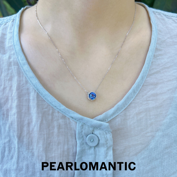[Fine Jewelry] 18k Gold & Diamonds & Tanzanite Midnight Flare Pendants w/ 18k Gold Chain