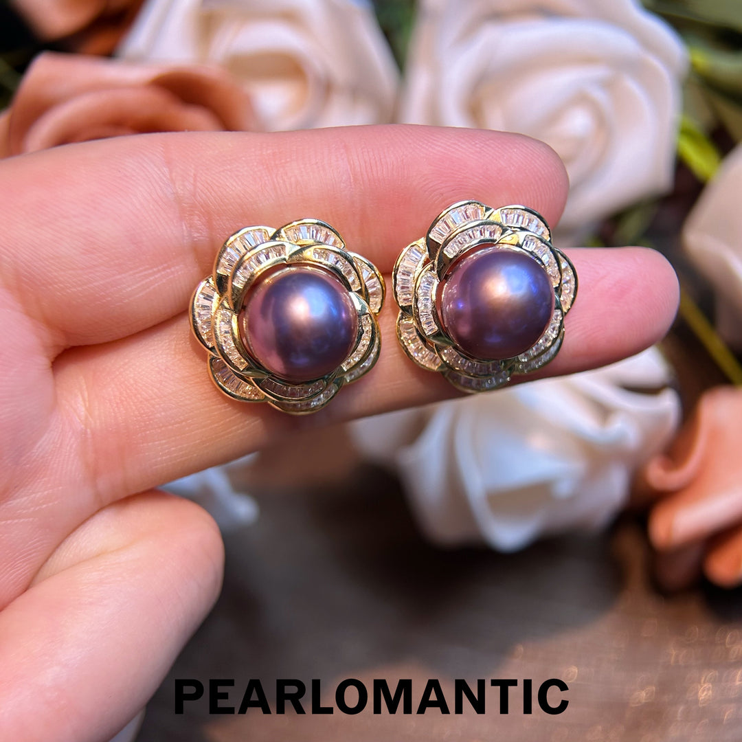 [Group-Buying] Freshwater Pearl 11-12mm Orchid - Inspired Glamour Earring Studs