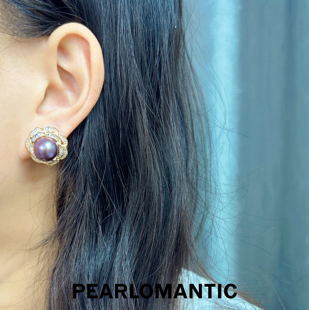 [Group-Buying] Freshwater Pearl 11-12mm Orchid - Inspired Glamour Earring Studs