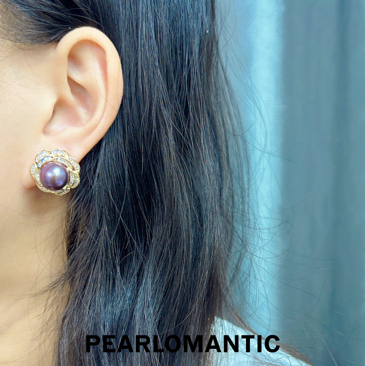 [Group-Buying] Freshwater Pearl 11-12mm Orchid - Inspired Glamour Earring Studs