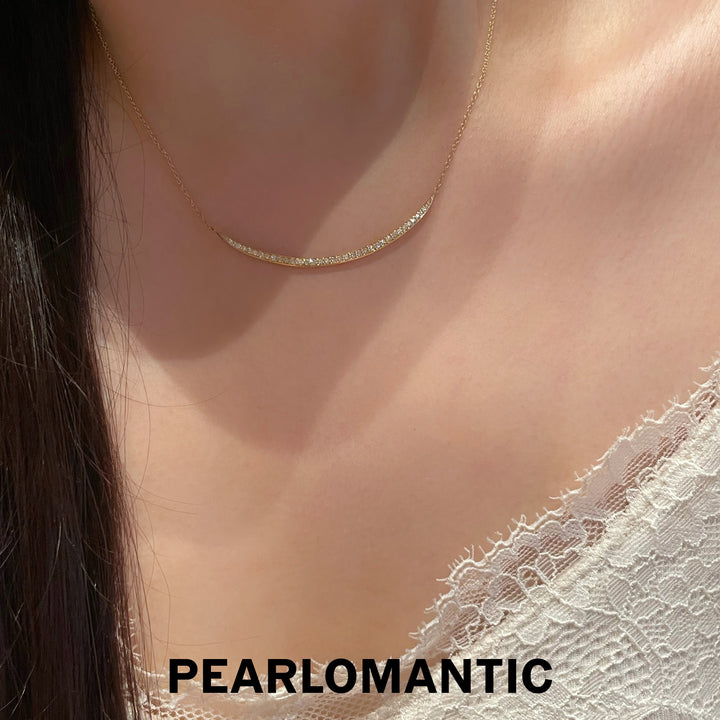 [Group-Buying] 18K Gold Lab-Grown Diamond 0.29ct Dawn Smile Adjustable Necklace