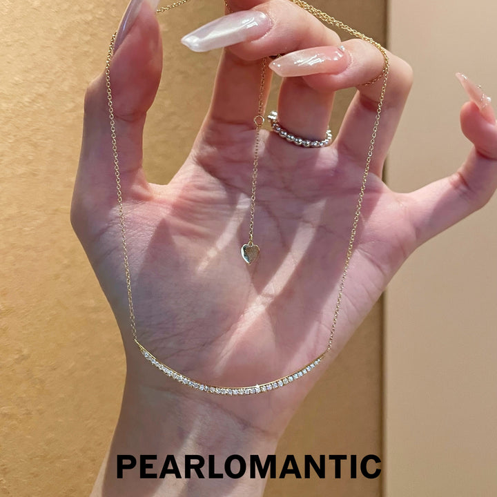 [Group-Buying] 18K Gold Lab-Grown Diamond 0.29ct Dawn Smile Adjustable Necklace