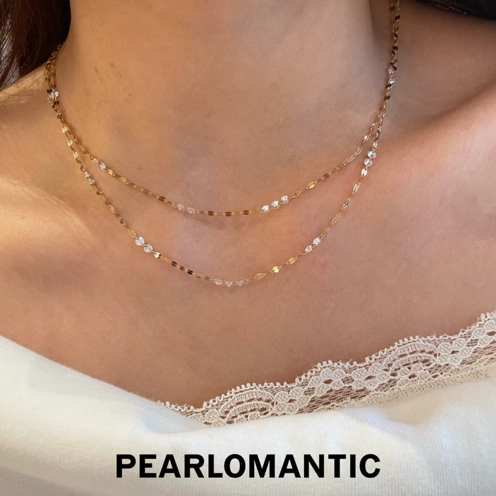 [Group-Buying] 1.3ct Lab Diamond Sparkle Station Necklace in 18K Gold