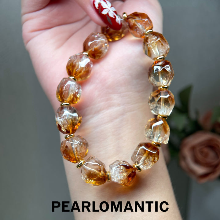 [Designer’s Choice] Golden Hour Natural Citrine Gradient Irregular Bead Bracelet