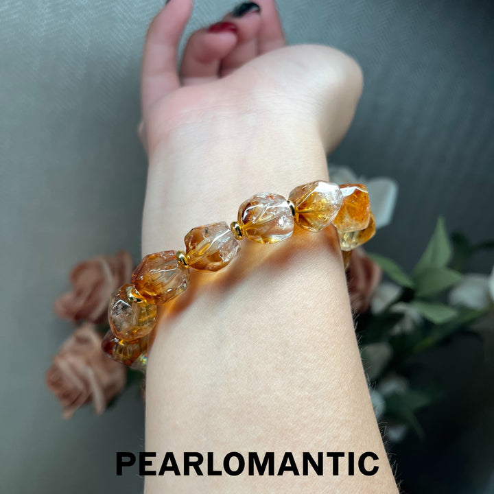 [Designer’s Choice] Golden Hour Natural Citrine Gradient Irregular Bead Bracelet