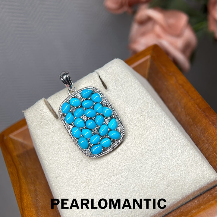 [Designer’s Choice] Blue Mosaic Natural Turquoise Multi-Stone Pendant 3.4ct