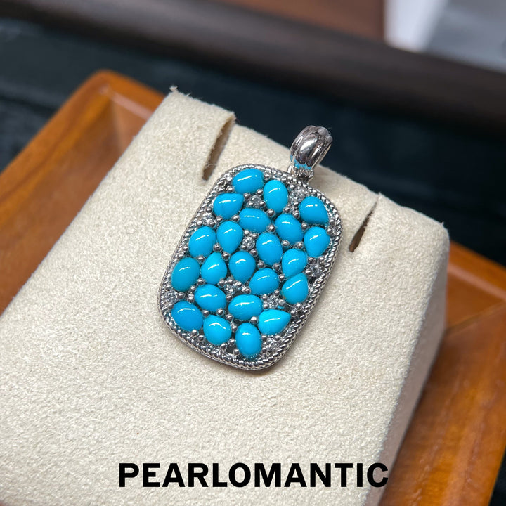 [Designer’s Choice] Blue Mosaic Natural Turquoise Multi-Stone Pendant 3.4ct