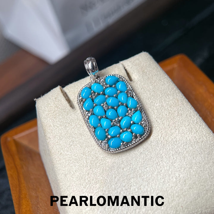 [Designer’s Choice] Blue Mosaic Natural Turquoise Multi-Stone Pendant 3.4ct