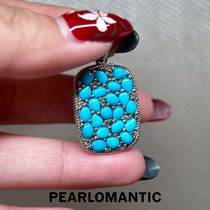 [Designer’s Choice] Blue Mosaic Natural Turquoise Multi-Stone Pendant 3.4ct