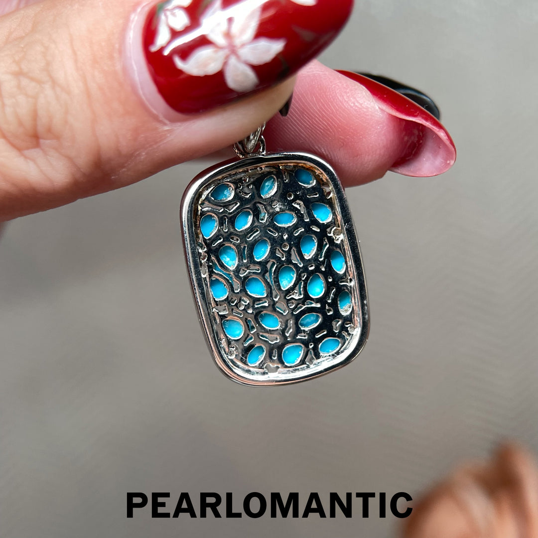 [Designer’s Choice] Blue Mosaic Natural Turquoise Multi-Stone Pendant 3.4ct