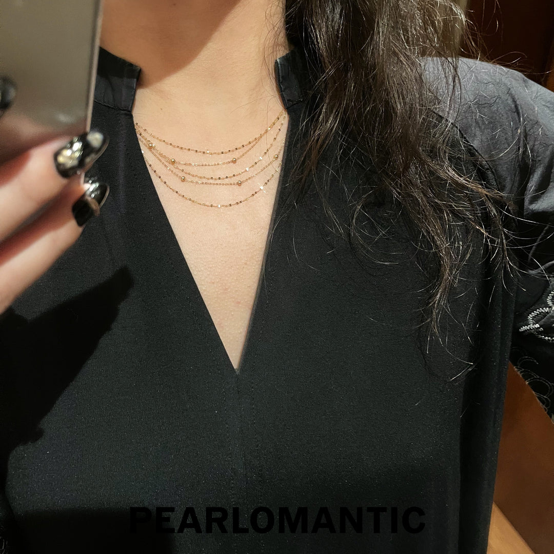 [Group-Buying] Golden Cascade 18K Five-Layer Tassel Necklace