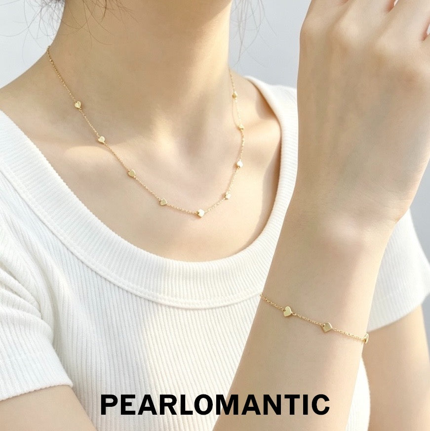 [Group-Buying] Love Spark 18K Gold Heart O-Chain Necklace &amp; Bracelet Set