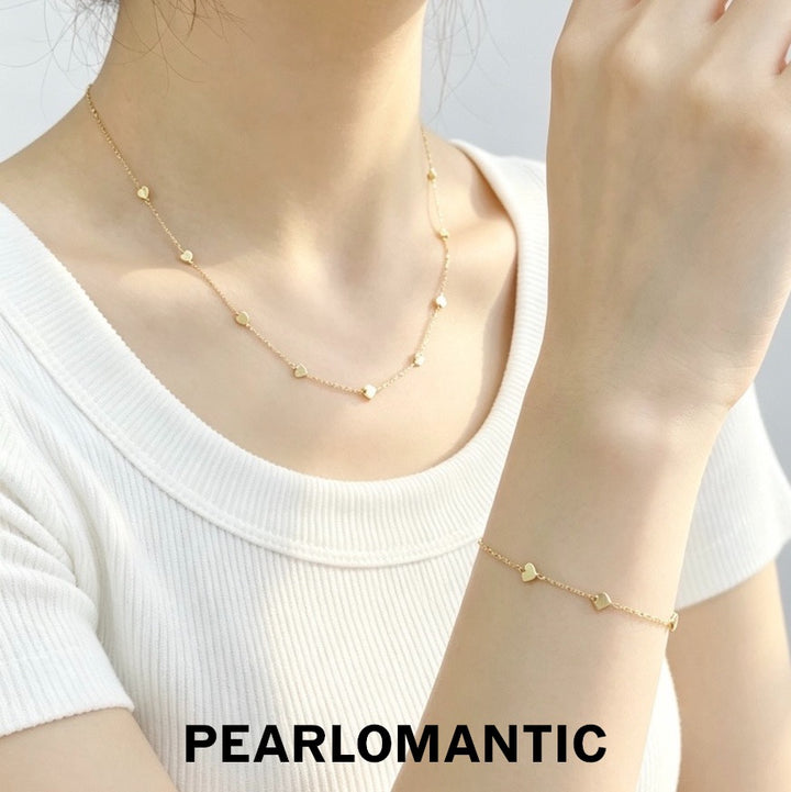 [Group-Buying] Love Spark 18K Gold Heart O-Chain Necklace &amp; Bracelet Set
