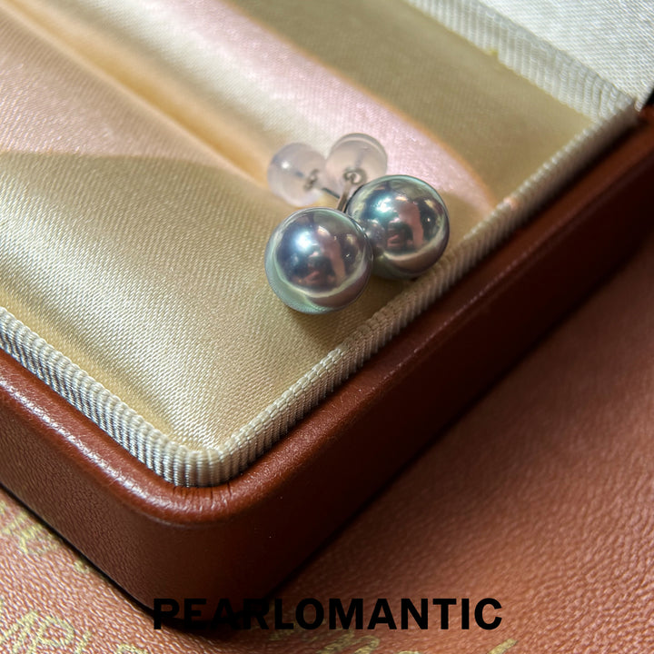 [Fine Jewelry] Mirror Glow Akoya Madama Color Pearl Stud PT900 Earrings 8–9mm