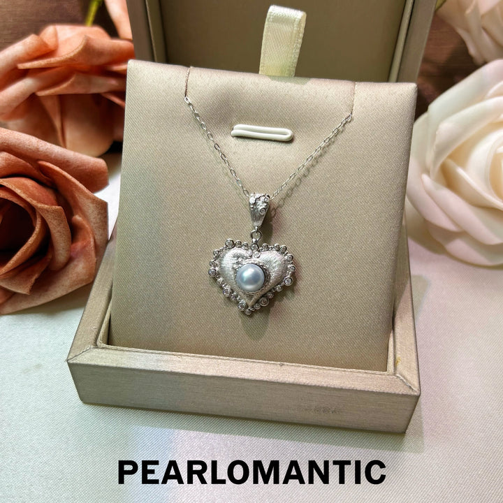 [Fine Jewelry] Moonlight Heart Akoya Madama Pearl S925 Gold-Plated Necklace