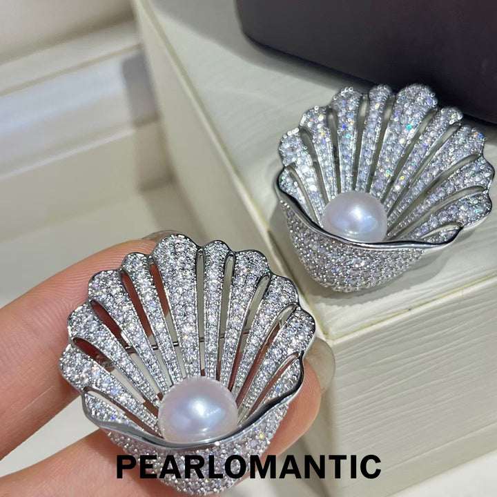 [Designer’s Choice] Ocean Shell 10–11mm 5A Freshwater Pearl Statement Brooch