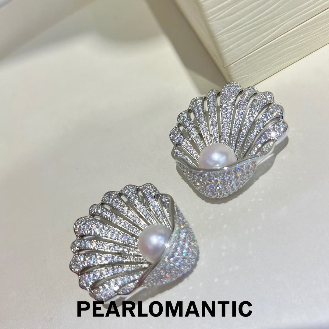 [Designer’s Choice] Ocean Shell 10–11mm 5A Freshwater Pearl Statement Brooch