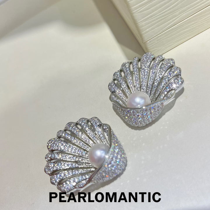[Designer’s Choice] Ocean Shell 10–11mm 5A Freshwater Pearl Statement Brooch