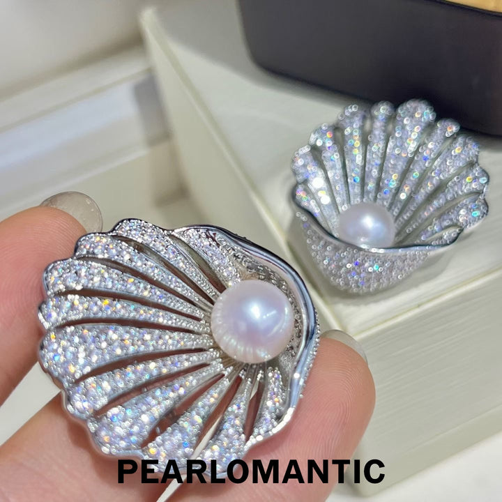 [Designer’s Choice] Ocean Shell 10–11mm 5A Freshwater Pearl Statement Brooch