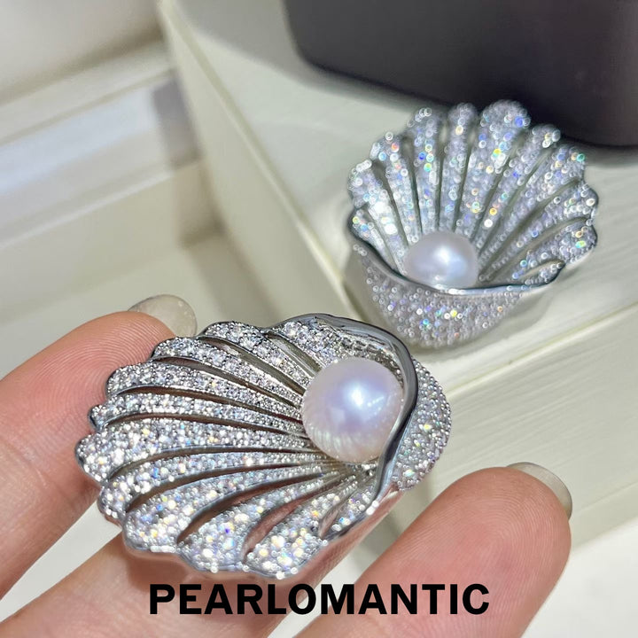 [Designer’s Choice] Ocean Shell 10–11mm 5A Freshwater Pearl Statement Brooch
