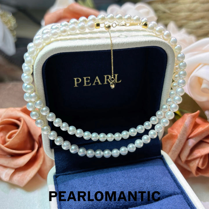 [Group-Buying] Mirror Glow 4–5mm Japan Akoya Pearl Necklace with 18K Adjustable Chain