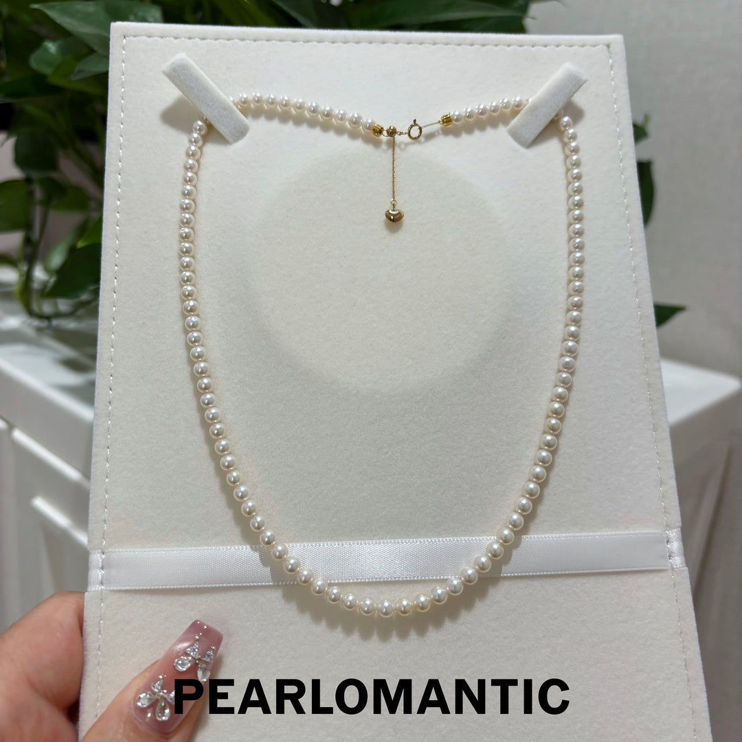 [Group-Buying] Mirror Glow 4–5mm Japan Akoya Pearl Necklace with 18K Adjustable Chain