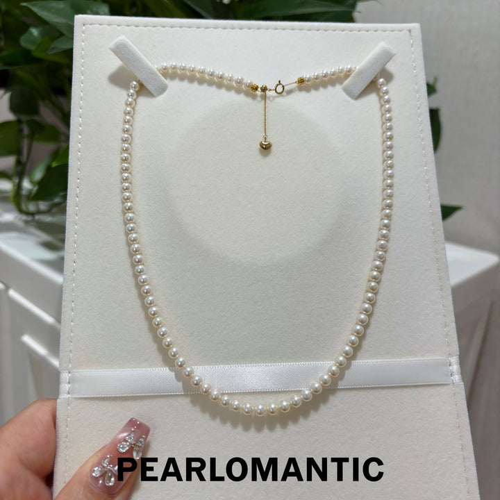 [Group-Buying] Mirror Glow 4–5mm Japan Akoya Pearl Necklace with 18K Adjustable Chain