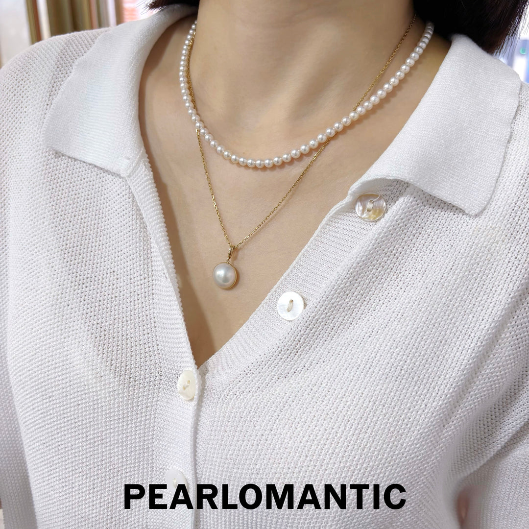 [Group-Buying] Mirror Glow 4–5mm Japan Akoya Pearl Necklace with 18K Adjustable Chain