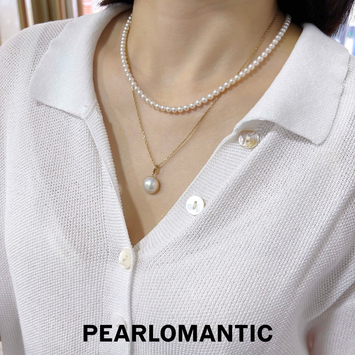 [Group-Buying] Mirror Glow 4–5mm Japan Akoya Pearl Necklace with 18K Adjustable Chain