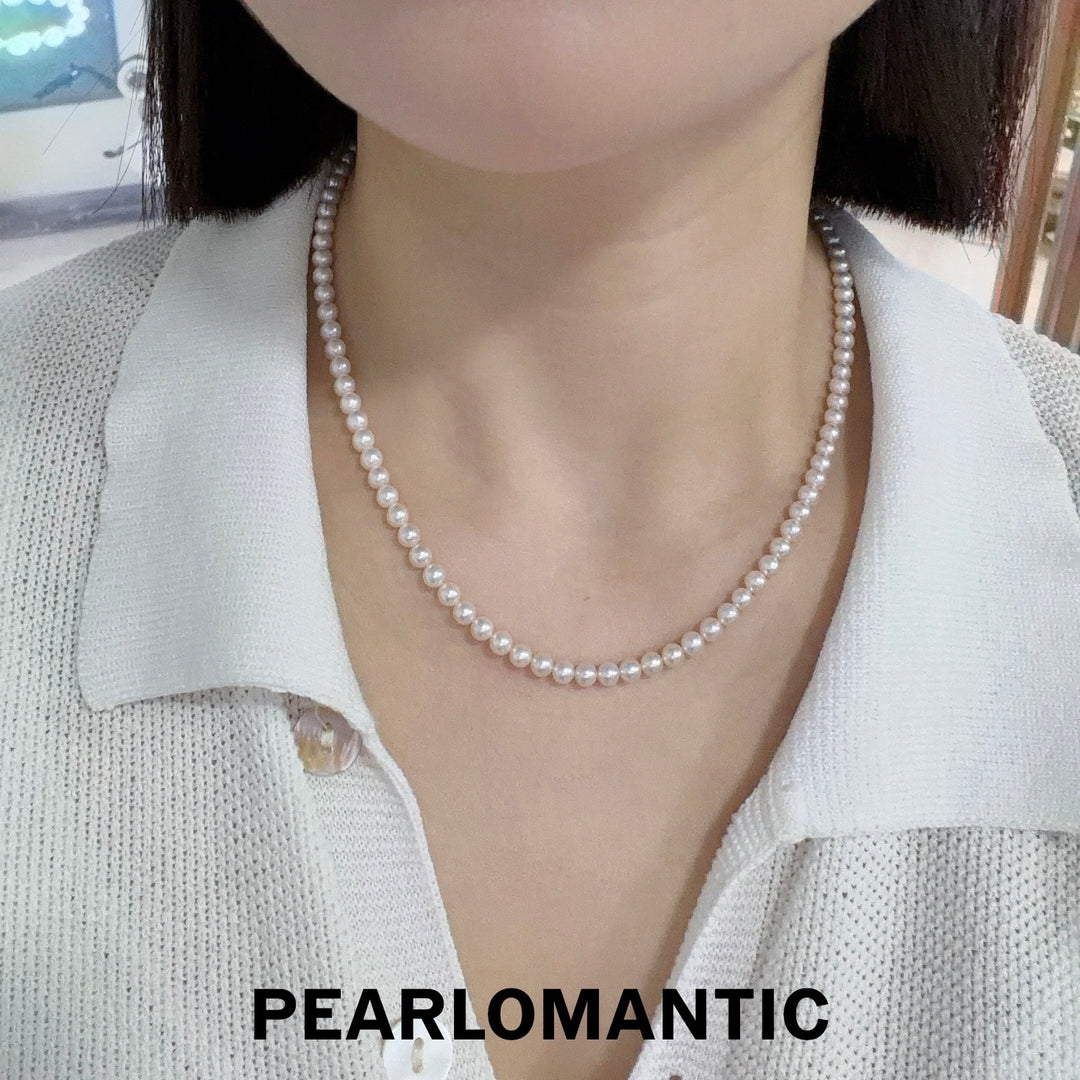[Group-Buying] Mirror Glow 4–5mm Japan Akoya Pearl Necklace with 18K Adjustable Chain