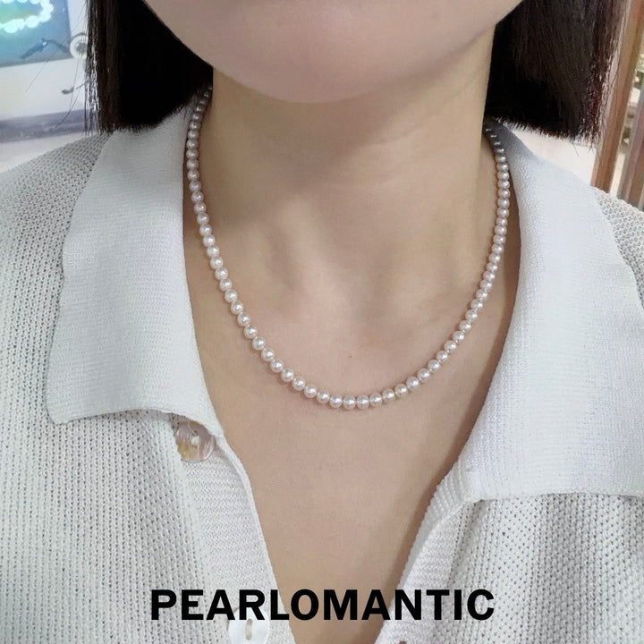 [Group-Buying] Mirror Glow 4–5mm Japan Akoya Pearl Necklace with 18K Adjustable Chain