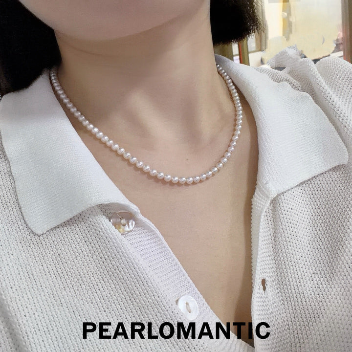 [Group-Buying] Mirror Glow 4–5mm Japan Akoya Pearl Necklace with 18K Adjustable Chain