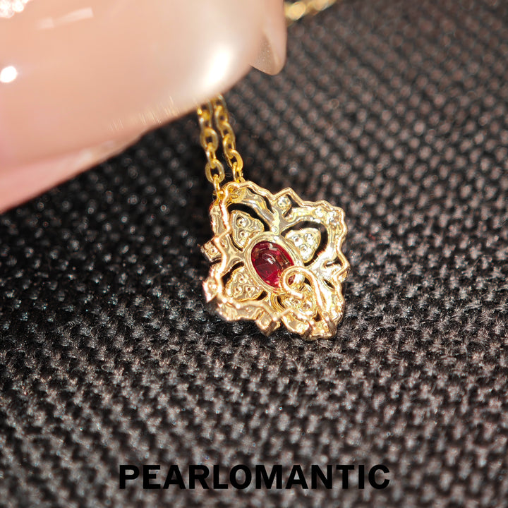 [Group-Buying] Royal Bloom Ruby &amp; Natural Diamond 18K Gold Pendant Necklace