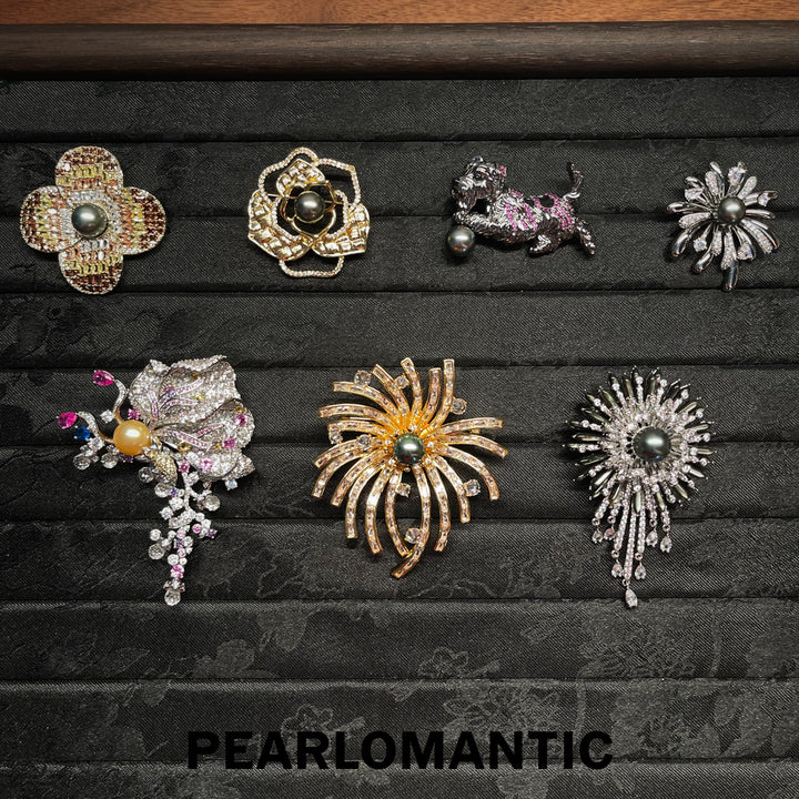 [Special Event] Pearl Garden 9–10mm Tahitian Pearl Vintage Brooch Collection