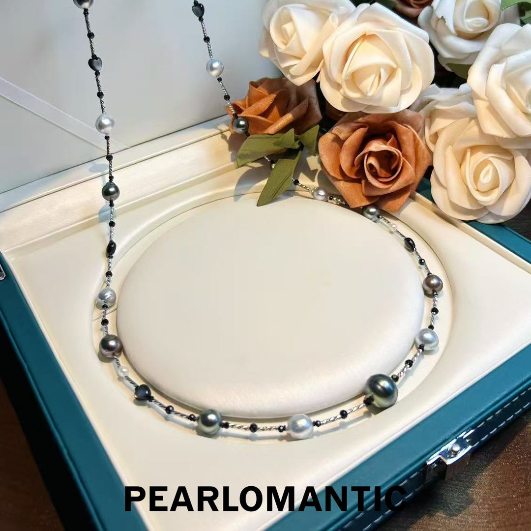 [Designer's Choice] S925 Silver Japan Made Smoky Elegance Sweater Necklace Chain