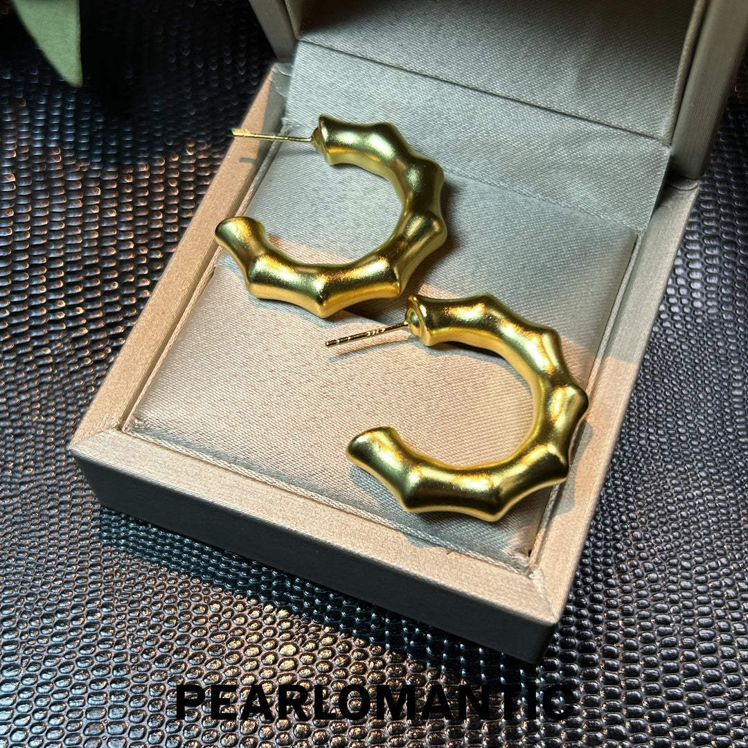 [Everyday Essentials] Italy-Made S925 Sterling Silver Golden Joint Earrings