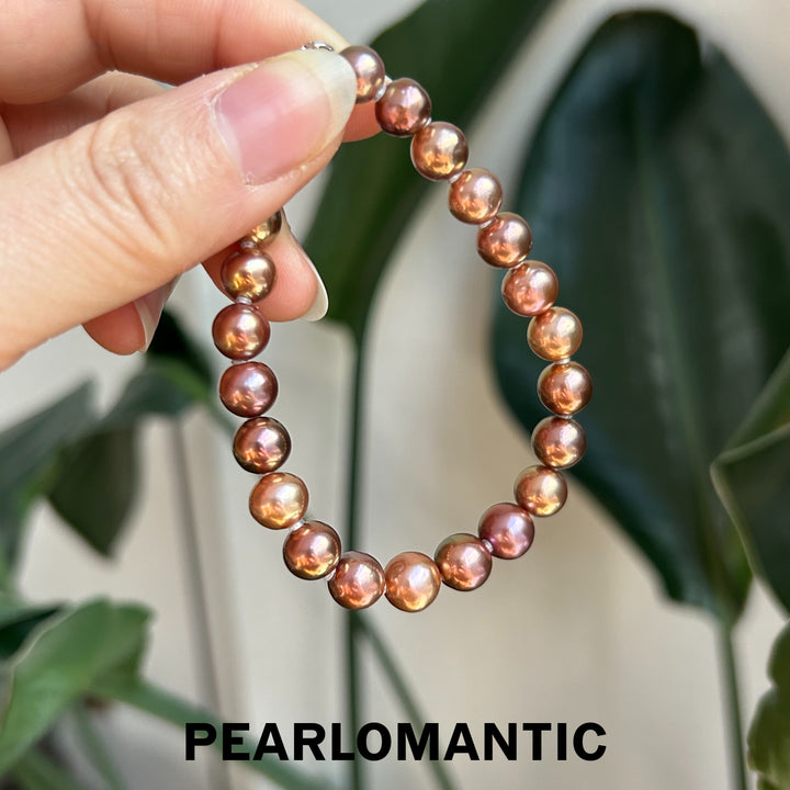 [Desinger's Choice] Freshwater Pearl Rare Metallic Glow Bracelet w. S925 Silver