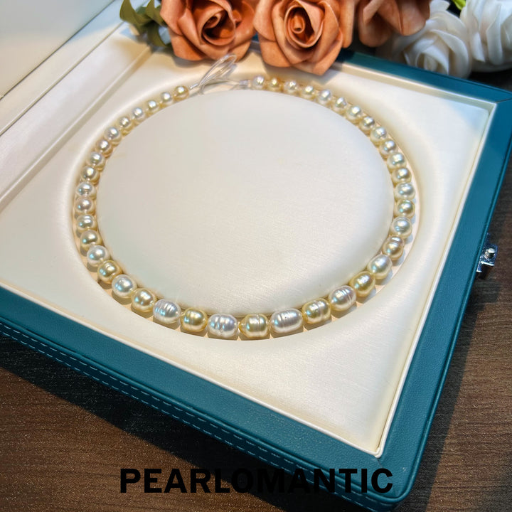 [Designer's Choice] South Sea Golden & Australian White Pearl Twirl & Glow Necklace