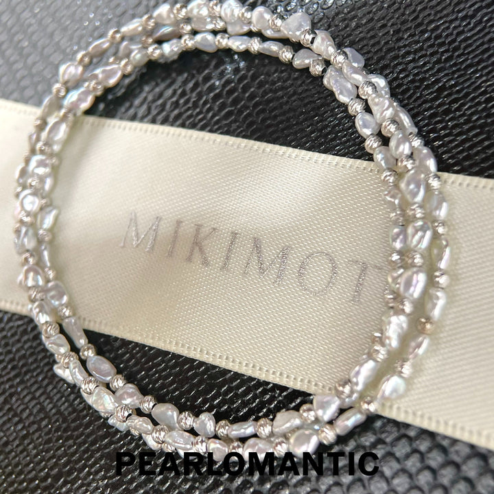 [Designer's Chioce] Australian White Keshi Pearl Moonlight Bead Bracelets w/ S925 Silver
