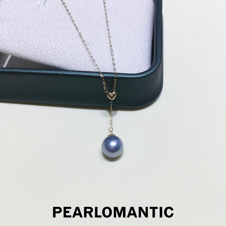[Fine Jewelry] Blue Rose Akoya 8-8.5mm Adjustable Y-Style Chain Pendant w/ 18k Gold
