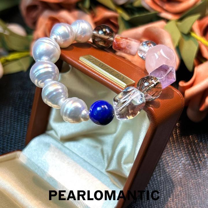 [Elección del diseñador] Pulseras "Cosmic Pulse" con perlas australianas y cristales naturales
