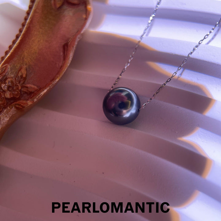 [Fine Jewelry] Tahitian Black Pearl 9mm Single Pendant w/ Pt850