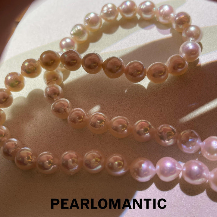 [Designer's Choice] 8-9mm Excellent Luster Akoya Baroque Necklace w/ S925 Clasp