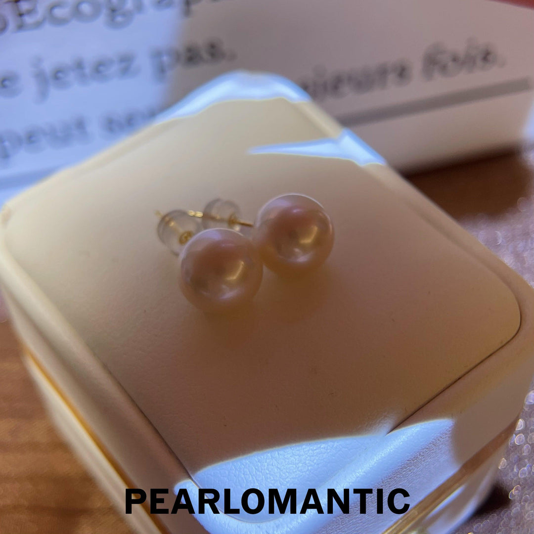 [Everyday Essentials] 8-9mm 5A Freshwater Pearl w/ 18k Earring Stud